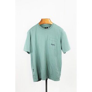 RAPHA Teal Blue Green Logo Pocket Cotton Crew Neck T-Shirt, Size XL